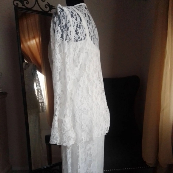 Lace Wedding Dress Formal Size 4 - Picture 4 of 12